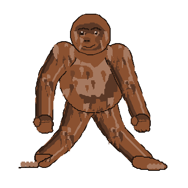 ビッグフットの解像度別ネイティブ作品・384×384ピクセルアート